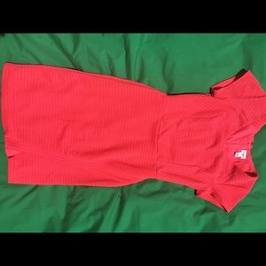 Cato Coral Lined Career Eyelet Dress